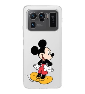 Xiaomi Mi 11 Ultra Uyumlu Kamera Korumalı Kapak Mickey Mouse Tasarımlı Şeffaf Silikon Kılıf
