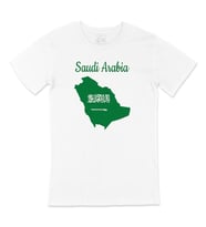 Suudi Arabistan Haritalı ve Bayraklı Tişört