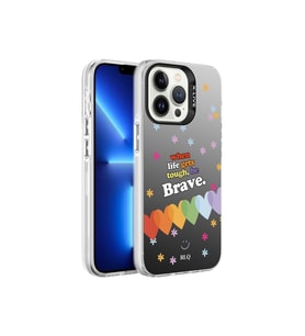 Apple iPhone 13 Pro Max Uyumlu Kılıf Desenli Zore Silver Sert Kapak (Kırmızı)