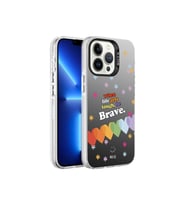 Apple iPhone 13 Pro Max Uyumlu Kılıf Desenli Zore Silver Sert Kapak (Kırmızı)