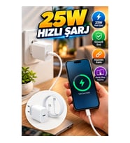 USB-C Hızlı Şarj Cihazı – Type-C Kablo Dahil Geniş Cihaz Uyumu