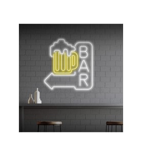 BAR Yazılı ve Şekilli Neon Tabela