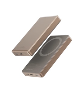 AluPac 10K 10.000 mAh 20W Type-C ve 15W Kablosuz Şarj Çıkışlı PD Hızlı Şarj Magsafe Powerbank - Gold