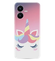Vivo Y22S Kılıf Silikon Desen Özel Seri Sweety Unicorn 1737