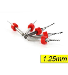 PCB Mikro Karbür CNC Matkap Ucu 10lu Set 1,25mm Tungsten 18 Shank