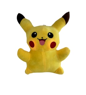 Pikachu Işıklı Sesli Pokemon Pikaçu Peluş Büyük Boy 33x25 Cm