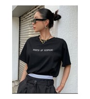 Unisex North Of Nirfang Tasarım Basklı Tshirt (Siyah)