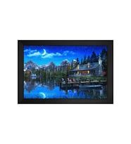 Manzara Temalı Kanvas Tablo 80 x 110 cm Siyah Çerçeve