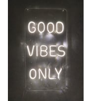 Good Vibes Only Neon Led Tabela Duvar Dekoru