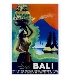 Bali Seyahat Posteri Tablo Ahşap Poster Dekoratif