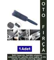 Ergonomik Yüksek Kaliteli Elastik Kolay Temizlenir Mikrofiber Otomobil Lastik Jant Temizleme Fırçası