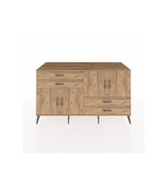 Kronos Konsol 3 Raflı 4 Çekmeceli 4 Kapaklı 176x59x99 Çam-Çam