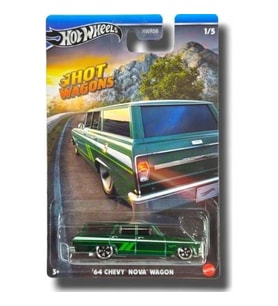 Hot Wheels Premium Hot Wagons 64 Chevy Nova Wagon HRR89 