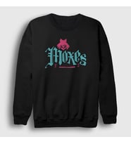 Presmono Unisex Beyaz Logo Moxes Oyun 2077 Cyberpunk Sweatshirt 528128tt (Siyah)