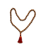 Rudrakşa 54 Taneli Yarım Mala Unisex Kolye Tesbih Hindistan Rudraksha 101YM