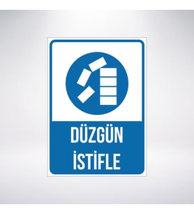 düzgün istifle 21x28 Arkası Sticker