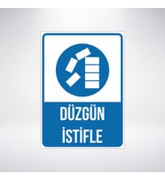 düzgün istifle 21x28 Arkası Sticker