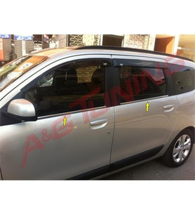 Dacia Lodgy Krom Cam Çıtası Tk 2012 Üzeri 4Prç Paslanmaz Çelik