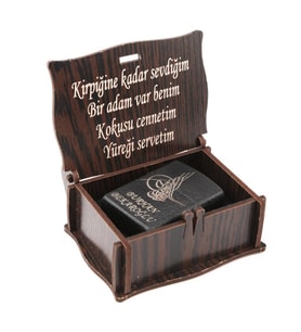 Kişiye Özel Benzinli Çakmak Ahşap Kutulu (Siyah)