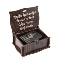 Kişiye Özel Benzinli Çakmak Ahşap Kutulu (Siyah)