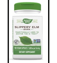 Nature's Way, Slippery Elm Bark, 1,600 mg, 100 Vegan Capsules.Made ın Usa (Renksiz)