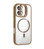 Joko Apple iPhone 17 Remim Lensli Magsafe Standlı Kapak - Kahverengi