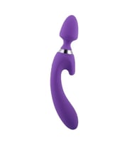 LEBOOM Çift Taraflı Klitoris ve G-Spot Uyarıcı Wand Massager Dildo Vibratör - Pembe