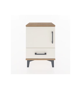 Arges Komodin 2 Raflı Tek Kapaklı 44x30x64 Çam-Aytaşı