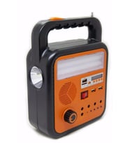 GÜNEŞ ENERJİLİ SOLAR LAMBA 6V 3W GÜNEŞ PANELİ  MP3/FM/USB KAMP FENERİ IŞILDAK GOLD SİLVER GS-902P (Siyah)