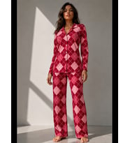 Night Kadın Uzun Kollu Pamuklu Pijama Takımı