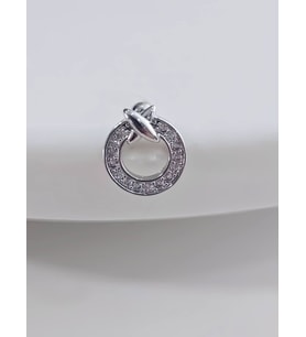 Halka X Artı Model Kıkırdak Piercing Tragus Helix Silver Gümüş Renk ve Altın Kaplama Gold Küpe (Gümüş)