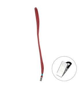 Bigpoint Metal Klipsli Yaka İpi Bordo x 50 Adet