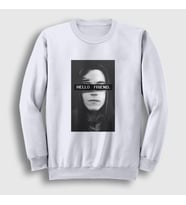 Presmono Unisex Beyaz Hello Friend Hacker Mr Robot Sweatshirt 403490tt