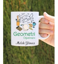 geometri öğretmeni özel tasarım kupa bardak