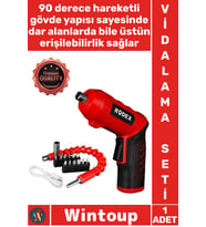 #Vidalama 3.6V Lityum İyon 11 Parça Aksesuarı 90 Derece Hareketli Gövde Kompakt Güçlü Akülü Vidalama