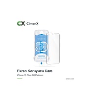 iPhone 15 Plus - 9H Platinum Glass Full Cover Montaj Aparatlı Ekran Koruyucu Cam