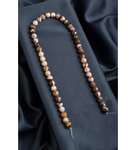 Milk Jasper Doğal Taş Parlak Küre Kesim 8mm Dizi [AA]