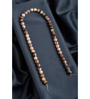 Milk Jasper Doğal Taş Parlak Küre Kesim 8mm Dizi [AA]