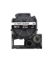 Tonersepeti Epson LC-7BWV Siyah Üzeri Beyaz 36MM 8 Metre Muadil Etiket