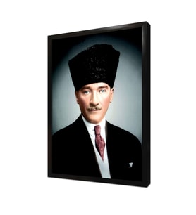 Kalpaklı Atatürk Çerçeveli Mdf Tablo