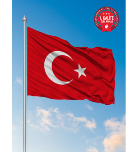 Türk Bayrağı 20x30 cm - Alpaka Kumaş 1. Kalite (50 Adet)