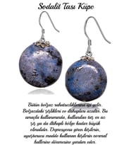Sertifikalı Sodalit Taşı Küpe - 1.kalite (Çok Renkli)
