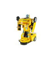 Oyuncak Süper Araba Transformers Robota Dönüşen Işıklı Sesli Sarı