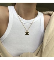 Kişiye Özel 925 Ayar Gümüş Chanel Kolye