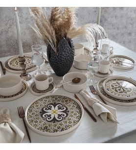 Keramika Timeless Brown Stackable Yemek / Kahvaltı Takımı 20 Parça 4 Kişilik 21972-73