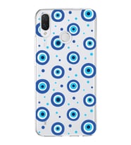 PrintiFy Huawei P Smart Plus ile Uyumlu 1mm Slim Fit Nazar Boncuğu 1 Baskılı Şeffaf  Kılıf