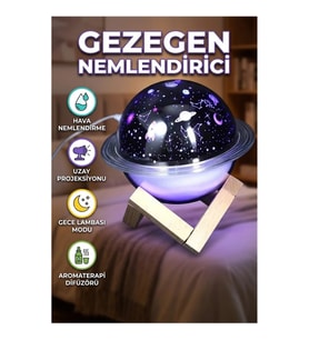 USB Hava Nemlendirici ve Projeksiyonlu Gece Lambası – Aromaterapi Özellikli