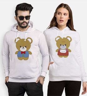 Tshirthane Ayıcık Sevgili Kombinleri Kapüşonlu Kombini (Tek Ürün Fiyatıdır.)