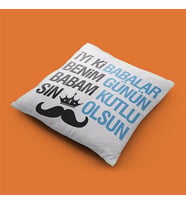 Babalar Günü Baskılı Yastık-4