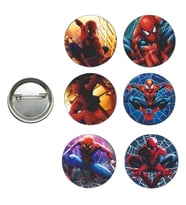 Lisanslı Yaka çanta rozeti SPİDERMAN 6LI